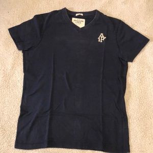 Abercrombie and Fitch V neck tee. Size medium. Navy blue